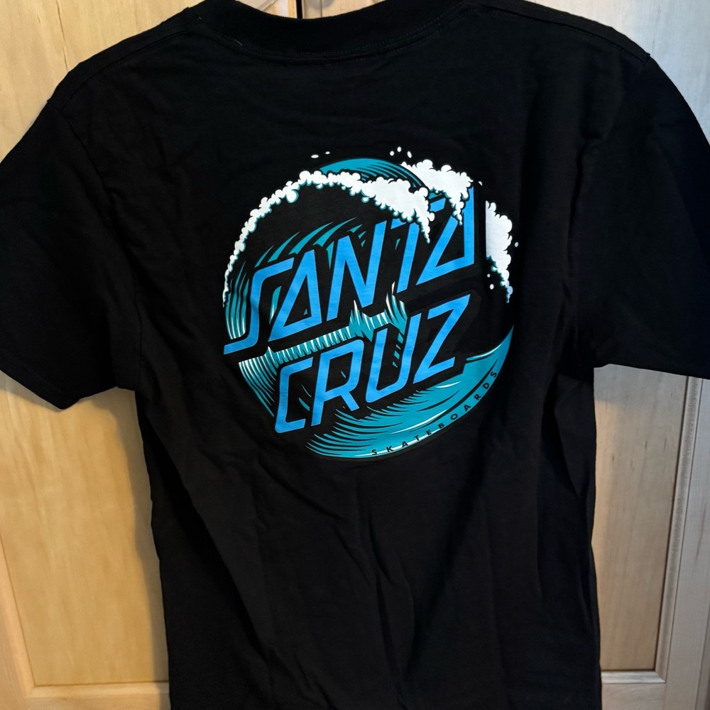 Santa Cruz Skateboards Black Tee with Blue Logo - Picture 7 of 9